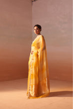 Load image into Gallery viewer, YELLOW ORGANZA SAREE
