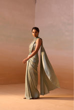 Load image into Gallery viewer, PISTA GREEN DRAPED SAREE
