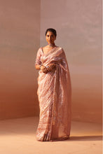 Load image into Gallery viewer, ROSE PINK ORGANZA TISSUE SAREE
