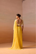 Load image into Gallery viewer, YELLOW GEORGETTE SAREE
