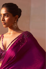 Load image into Gallery viewer, PURPLE DRAPED SAREE
