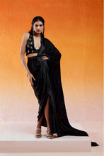 Load image into Gallery viewer, BLACK EMBELLLISHED &amp; EMBROIDERED LEHENGA SET
