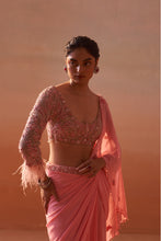 Load image into Gallery viewer, PINK DRAPED SAREE
