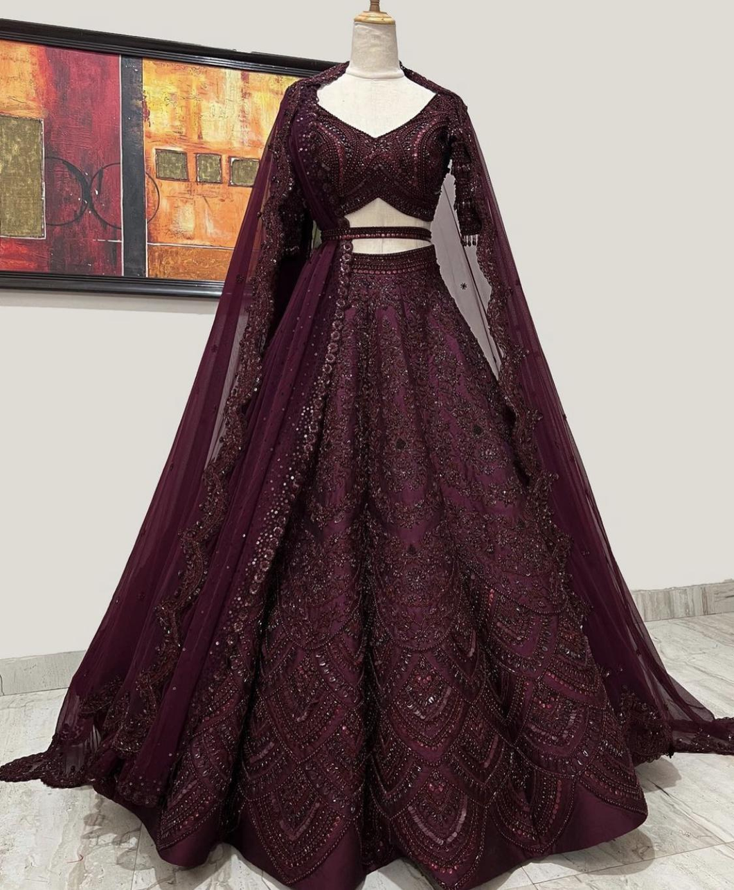 Tone On Tone Ariel Lehenga set