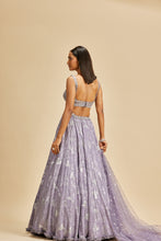 Load image into Gallery viewer, LILAC GEOMETRIC DESIGN LEHENGA SET
