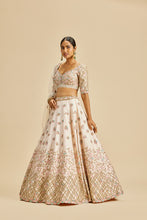 Load image into Gallery viewer, BLUSH PINK RAW SILK LEHENGA CHOLI SET
