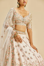 Load image into Gallery viewer, BLUSH PINK RAW SILK LEHENGA CHOLI SET
