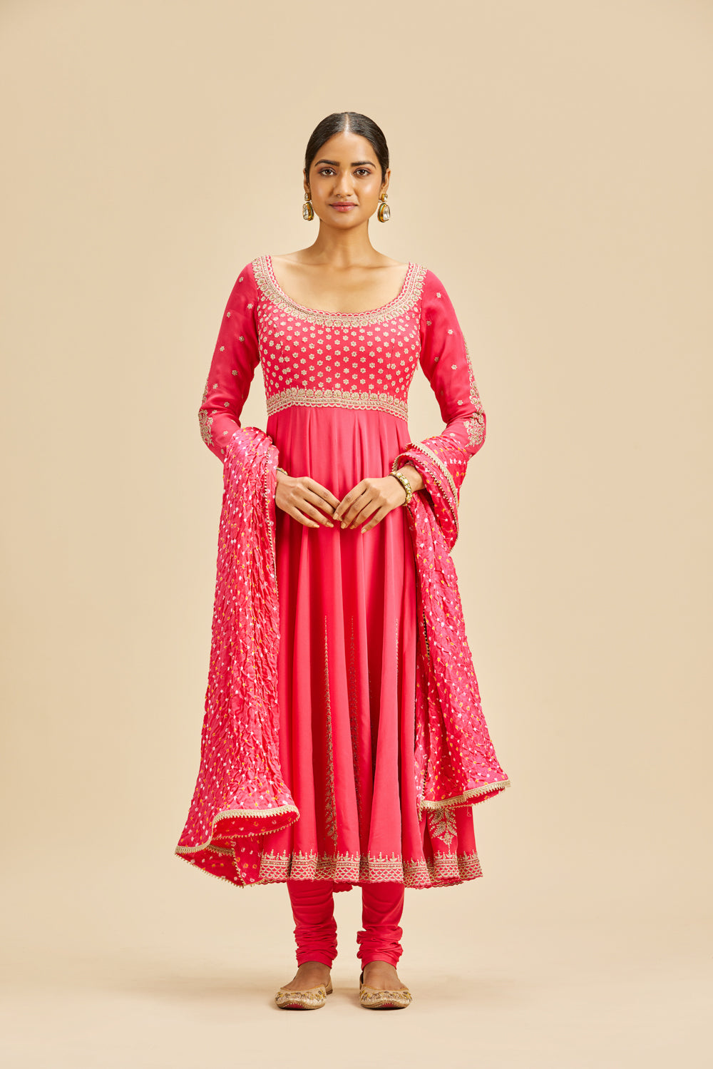 FUCHSIA ANARKALI SET