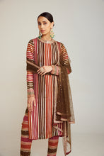 Load image into Gallery viewer, Olive Green Round Neck Straight Kurta Pant Set
