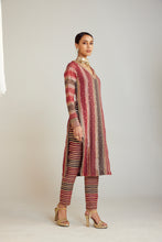 Load image into Gallery viewer, Charcoal Grey V Neck Straight Kurta Pant Set
