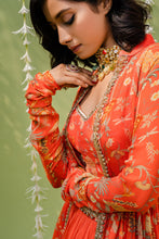 Load image into Gallery viewer, Rust Orange Embroidered Lehenga Set
