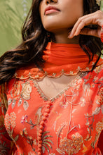 Load image into Gallery viewer, Rust Orange Embroidered Anarkali Set
