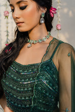 Load image into Gallery viewer, Bottle Green Embroidered Lehenga Set
