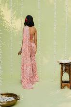 Load image into Gallery viewer, Reddish Orange Embroidered Sharara Saree Set
