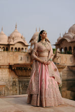 Load image into Gallery viewer, Jannah - Pink Lehenga Set with Blouse &amp; Dupatta

