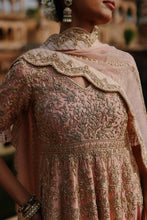 Load image into Gallery viewer, Mahrosh - Pink Kalidaar Anarkali Set with Palazzo &amp; Dupatta
