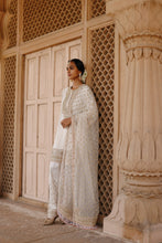 Load image into Gallery viewer, Ansha - Daisy Ivory Short Kurta Set with Salwar &amp; Dupatta
