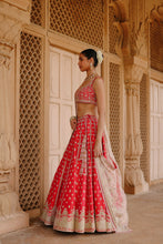 Load image into Gallery viewer, Noorbano - Hot Pink Lehenga Set with Blouse &amp; Dupatta
