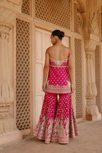 Load image into Gallery viewer, Nisbat - Hot Pink Kurta Set with Garara &amp; Dupatta
