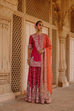 Load image into Gallery viewer, Maysam - Hot Pink Kurta Set with Sharara &amp; Dupatta

