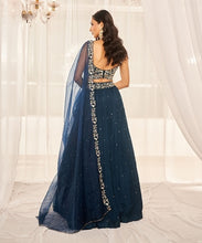 Load image into Gallery viewer, TEAL BLUE LEHENGA SET
