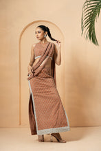 Load image into Gallery viewer, Black embroidered fishtil lehenga with drape twisted dupatta
