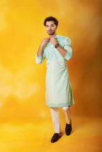 Load image into Gallery viewer, Sea Green Embroidered Kurta and Pant
