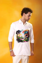 Load image into Gallery viewer, White Embroidered Beach Shirt
