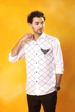 Load image into Gallery viewer, White Shirt All over front embroidery with bird embroidery
