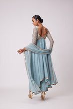 Load image into Gallery viewer, POWDER BLUE HIGH LOW KURTA SET
