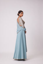 Load image into Gallery viewer, POWDER BLUE LEHENGA PANTS SET
