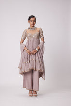 Load image into Gallery viewer, ASH PINK HIGH LOW KURTA SET
