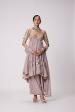 Load image into Gallery viewer, ASH PINK HIGH LOW KURTA SET

