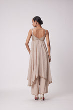 Load image into Gallery viewer, LIGHT BEIGE HIGH LOW KURTA SET

