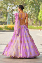 Load image into Gallery viewer, Mauve multicolor Flower Lehenga Set

