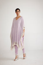 Load image into Gallery viewer, Powder Lilac Chandelier Pearl Drop Kaftan Set

