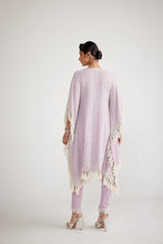 Load image into Gallery viewer, Powder Lilac Chandelier Pearl Drop Kaftan Set
