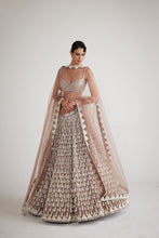 Load image into Gallery viewer, Deep Beige Chandelier Pearl Drop Lehenga Set
