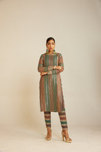 Load image into Gallery viewer, Mud Green Straight Kurta Pant Set
