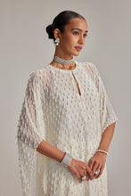 Load image into Gallery viewer, Off White Pearl Drop Kaftaan set

