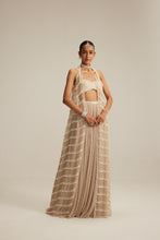 Load image into Gallery viewer, Light Beige Pearl Drop Jacket Set.
