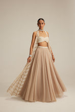 Load image into Gallery viewer, Light Beige Pearl Drop Jacket Set.
