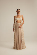 Load image into Gallery viewer, Light Beige Pearl Drop Jacket Set.
