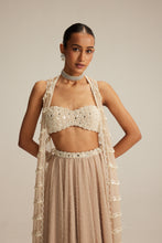 Load image into Gallery viewer, Light Beige Pearl Drop Jacket Set.
