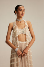 Load image into Gallery viewer, Light Beige Pearl Drop Jacket Set.
