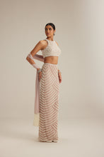 Load image into Gallery viewer, Ash Pink Pearl Drop Pencil Skirt Set
