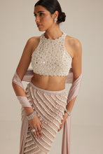 Load image into Gallery viewer, Ash Pink Pearl Drop Pencil Skirt Set
