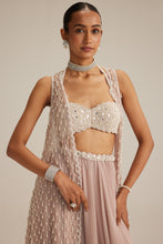 Load image into Gallery viewer, Ash Pink Pearl Drop Jacket Skirt Set
