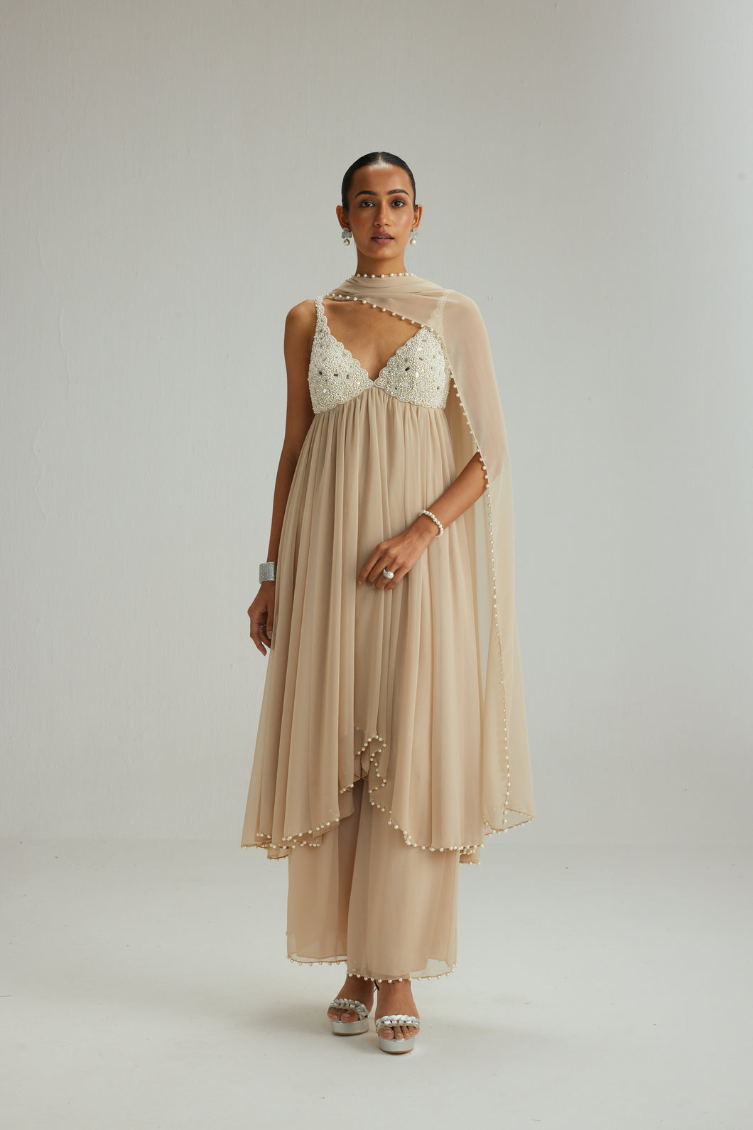 Light Beige Kurta Set