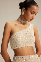 Load image into Gallery viewer, Light Beige One Shoulder Pencil Skirt Set.
